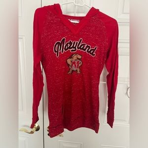 University of maryland hooded long sleeve